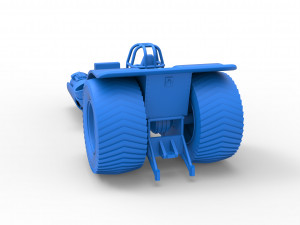 Pulling tractor with 2 jet engines Scale 1 to 25 3D 프린트 모델