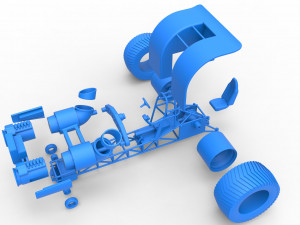 Pulling tractor with 2 jet engines Scale 1 to 25 3D 프린트 모델