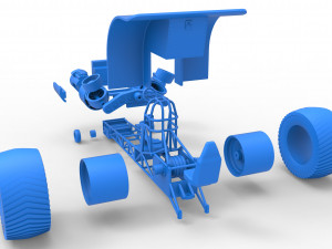 Pulling tractor with 2 jet engines Scale 1 to 25 3D 프린트 모델