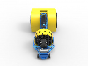 Pulling tractor with radial engine Scale 1 to 25 3D-printmodel