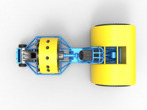 Pulling tractor with radial engine Scale 1 to 25 3D-printmodel