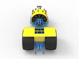 Pulling tractor with radial engine Scale 1 to 25 3D Print Model