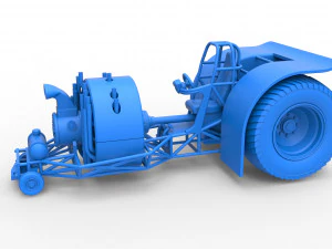 Pulling tractor with radial engine Scale 1 to 25 3D Print Model