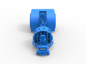 Pulling tractor with radial engine Scale 1 to 25 3D-printmodel