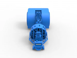 Pulling tractor with radial engine Scale 1 to 25 3D Print Model