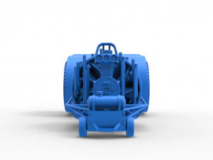 Pulling tractor with radial engine Scale 1 to 25 3D Print Model