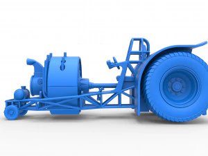 Pulling tractor with radial engine Scale 1 to 25 3D Print Model