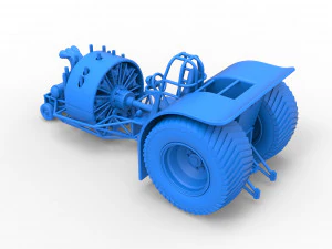 Pulling tractor with radial engine Scale 1 to 25 3D Print Model