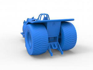 Pulling tractor with radial engine Scale 1 to 25 3D-printmodel