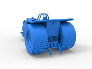 Pulling tractor with radial engine Scale 1 to 25 3D Print Model