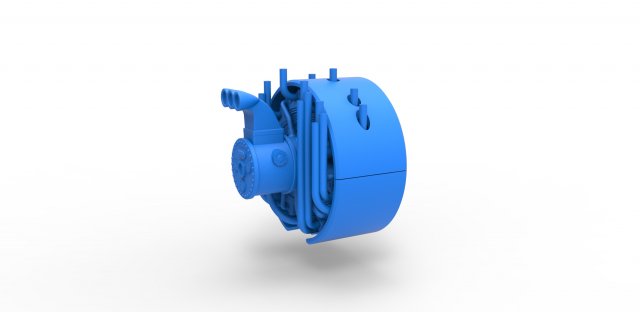 Radial engine for pulling tractor Scale 1 to 25 3D प्रिंट मॉडल .c4d .max .obj .3ds .fbx .stl .blend 