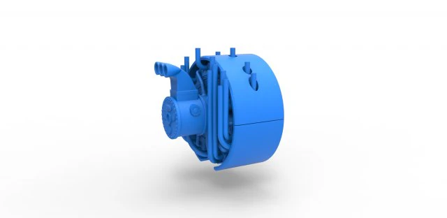 Radial engine for pulling tractor Scale 1 to 25 3D Print Model .c4d .max .obj .3ds .fbx .stl .blend