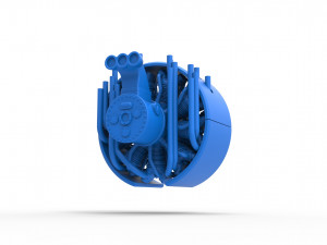 Radial engine for pulling tractor Scale 1 to 25 3D प्रिंट मॉडल