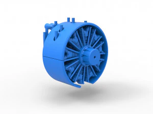 Radial engine for pulling tractor Scale 1 to 25 3D Print Model