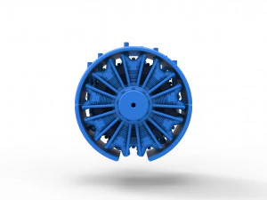 Radial engine for pulling tractor Scale 1 to 25 3D Print Model