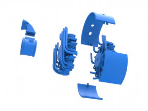 Radial engine for pulling tractor Scale 1 to 25 3D Print Model