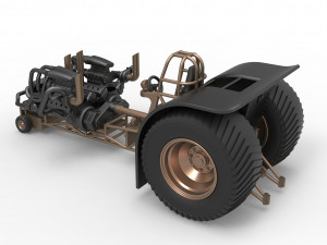 Twin-engined pulling tractor Scale 1 to 25 Modèles 3D en vedette