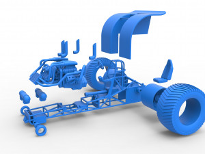 Twin-engined pulling tractor Scale 1 to 25 Modèles 3D en vedette