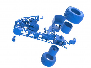 Twin-engined pulling tractor Scale 1 to 25 Modèles 3D en vedette