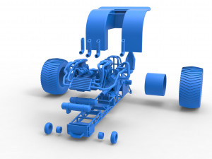 Twin-engined pulling tractor Scale 1 to 25 Modèles 3D en vedette