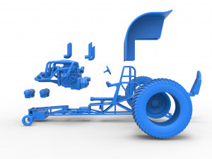 Twin-engined pulling tractor Scale 1 to 25 Modèles 3D en vedette