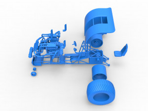 Twin-engined pulling tractor Scale 1 to 25 Modèles 3D en vedette