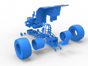 Twin-engined pulling tractor Scale 1 to 25 Modèles 3D en vedette