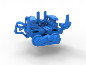 Twin-engine V8 for pulling tractor Scale 1 to 25 Model do druku 3D
