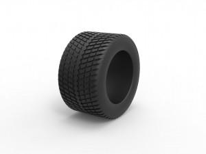 Race tire 4 Scale 1 to 25 3D-Druckmodell