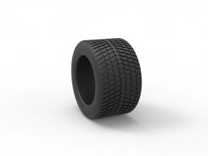 Race tire 4 Scale 1 to 25 3D Print Model