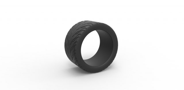 Race tire 5 Scale 1 to 25 3D 프린트 모델 .c4d .max .obj .3ds .fbx .stl .blend