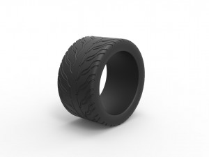 Race tire 5 Scale 1 to 25 3D 프린트 모델