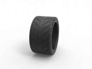 Race tire 5 Scale 1 to 25 3D 프린트 모델