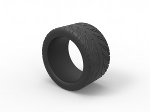 Race tire 5 Scale 1 to 25 3D 프린트 모델