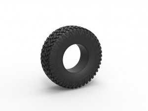 Offroad tire 30 Scale 1 to 25 3D-printmodel