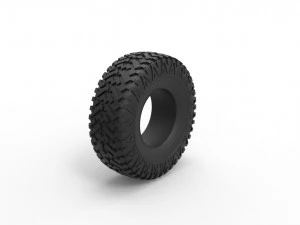 Offroad tire 30 Scale 1 to 25 3D Print Model