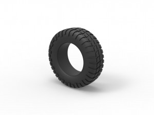 Offroad tire 31 Scale 1 to 25 3D-printmodel