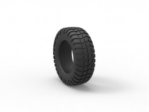 Offroad tire 31 Scale 1 to 25 3D-printmodel