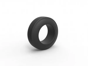 Lowrider tire 2 Scale 1 to 25 3D Print Model