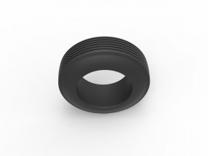 Lowrider tire 2 Scale 1 to 25 3D Print Model