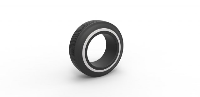 Lowrider tire 3 Scale 1 to 25 3D Print Model .c4d .max .obj .3ds .fbx .stl .blend
