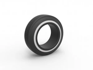 Lowrider tire 3 Scale 1 to 25 3D Print Model