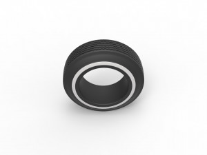 Lowrider tire 3 Scale 1 to 25 3D Print Model