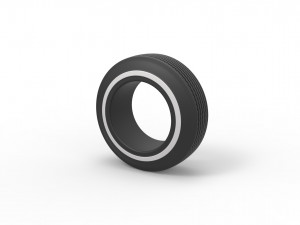Lowrider tire 3 Scale 1 to 25 3D Print Model