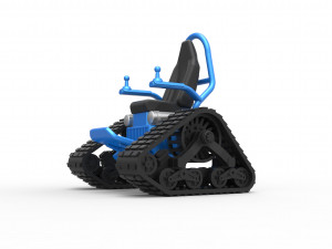 Tankchair Scale 1 to 25 3D Print Model