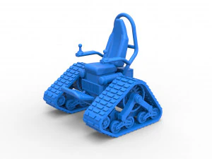 Tankchair Scale 1 to 25 3D Print Model