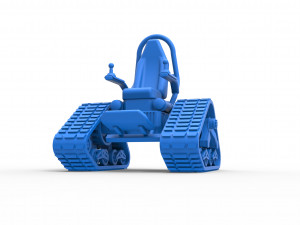 Tankchair Scale 1 to 25 3D Print Model