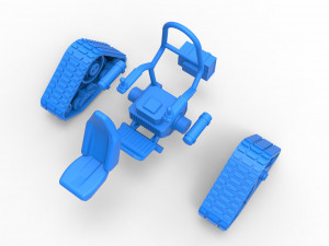 Tankchair Scale 1 to 25 3D Print Model