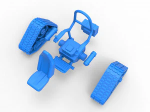 Tankchair Scale 1 to 25 3D Print Model