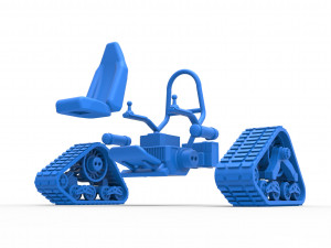 Tankchair Scale 1 to 25 3D Print Model